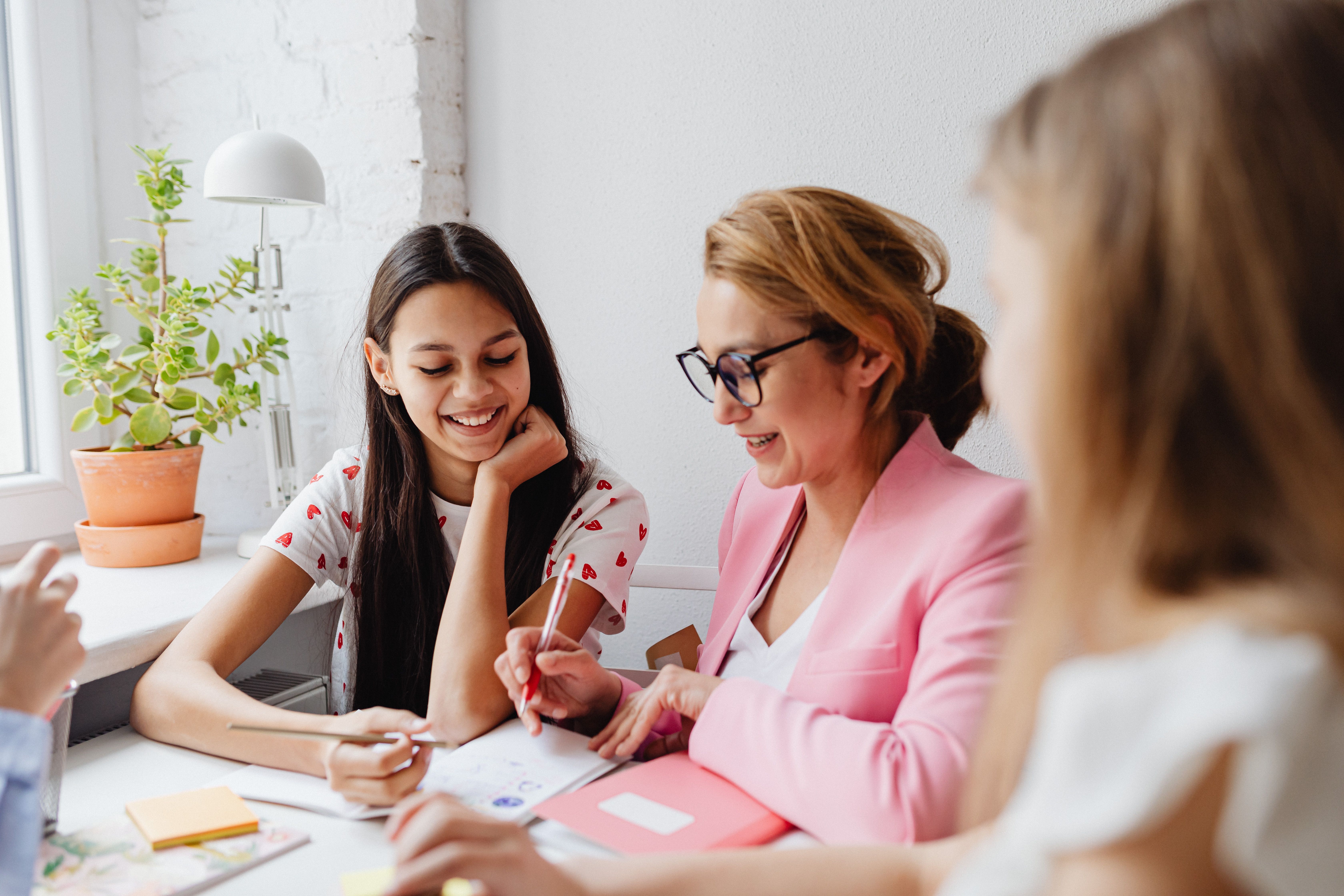 An advisor guiding a student